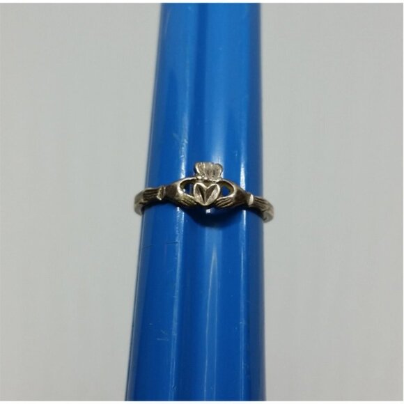 Vintage Claddagh ring Solid sterling Silver Boho - Picture 1 of 2